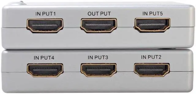 Alt view image 3 of 7 - DTECH DT-7021 5-to-1 HDMI Video Switch with Remote Control,5-Port HDMI Switcher Selector Splitter +Remote; Switch 5 HD devices to 1 HDTV