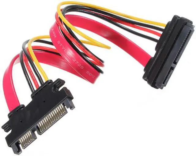 Alt view image 2 of 3 - MALE TO FEMALE 7+15 PIN SERIAL ATA SATA DATA POWER EXTE,22P 7+15 Pin Serial ATA SATA Male to Female Data Power Combo Extension Cable M/F