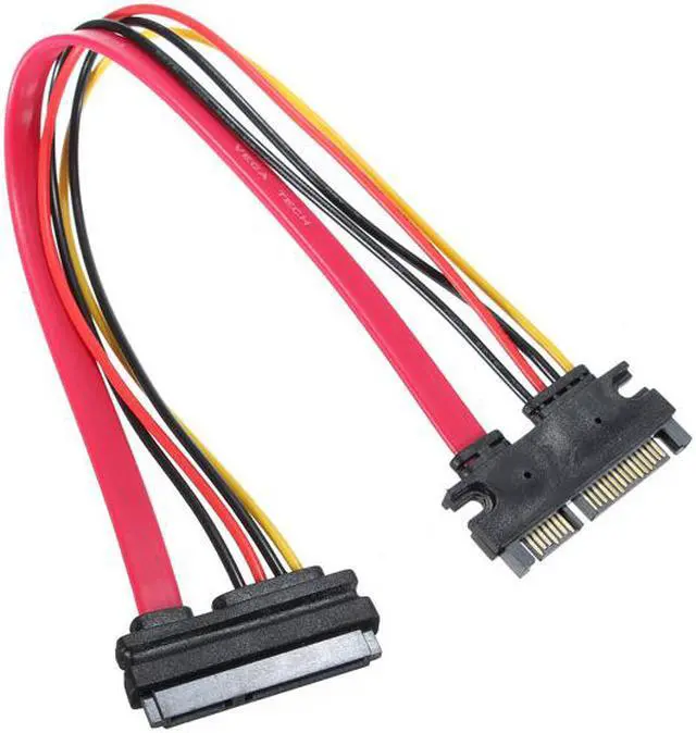 Alt view image 3 of 3 - MALE TO FEMALE 7+15 PIN SERIAL ATA SATA DATA POWER EXTE,22P 7+15 Pin Serial ATA SATA Male to Female Data Power Combo Extension Cable M/F