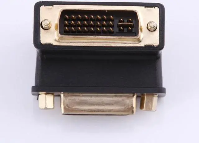 Alt view image 2 of 6 - DVI Male to Female converter Connecter adapter,DVI 24+5 Male to DVI 24+5 Female 90 Degree Right Angled Video Converter Adapter