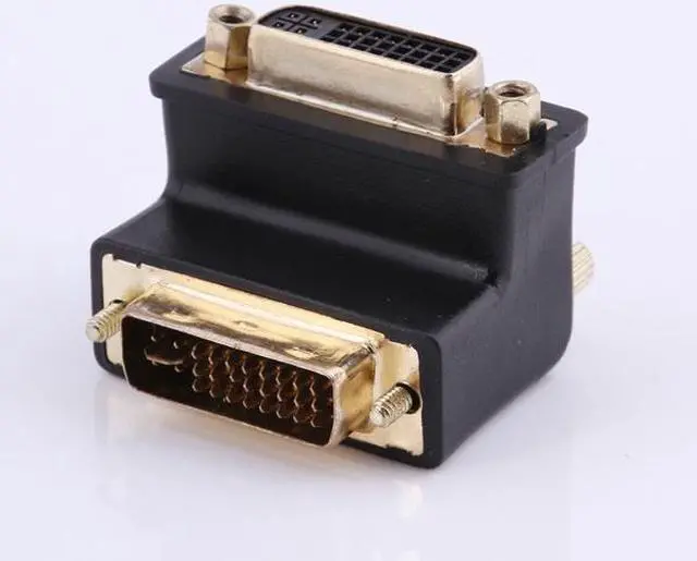 Alt view image 6 of 6 - DVI Male to Female converter Connecter adapter,DVI 24+5 Male to DVI 24+5 Female 90 Degree Right Angled Video Converter Adapter