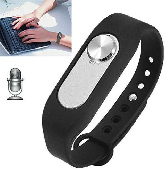 Main image of Wearable Wristband 4GB Digital Voice Recorder Wrist Watch, One Button Long Time Recording,Digital Voice Recorder Wristband Audio Recorder Wrist Watch USB Rechargeable Sound Recording Bracelet (Black),