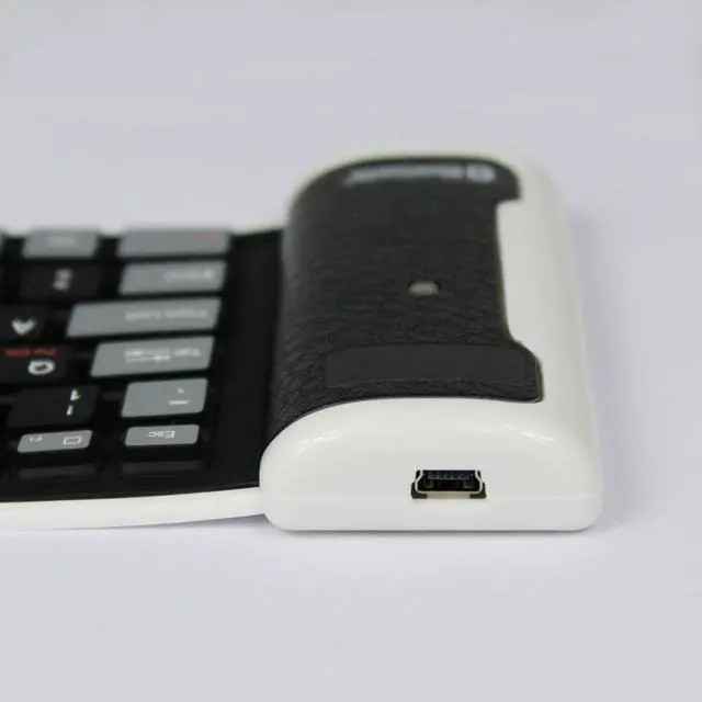 Alt view image 6 of 6 - TeKit Ultra-thin Foldable Silicone Wireless Bluetooth keyboard for Smartphones and Tablets - Red