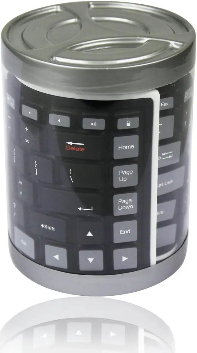 Alt view image 5 of 6 - TeKit Ultra-thin Foldable Silicone Wireless Bluetooth keyboard for Smartphones and Tablets - Red