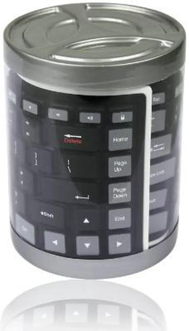 Alt view image 4 of 6 - TeKit Ultra-thin Foldable Silicone Wireless Bluetooth keyboard for Smartphones and Tablets - Red