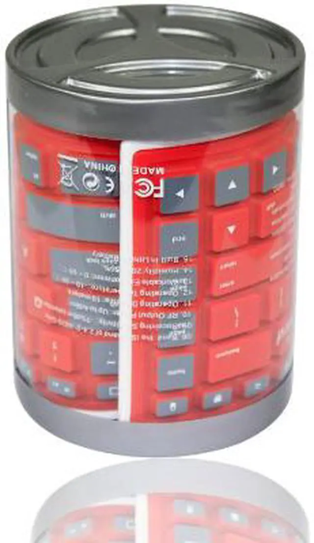 Main image of TeKit Ultra-thin Foldable Silicone Wireless Bluetooth keyboard for Smartphones and Tablets - Red