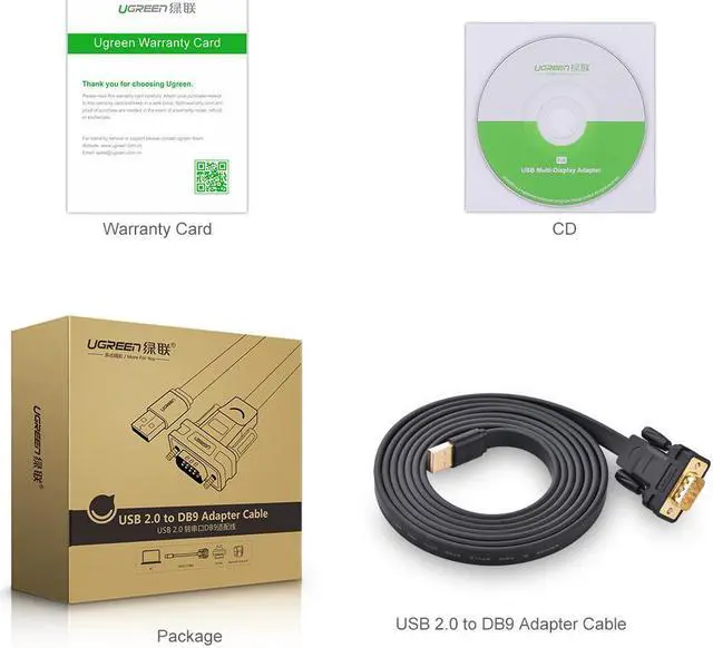 Alt view image 7 of 7 - USB to RS232 DB9 9 pin Serial Male Converter Adapter Cable 20206  Compatible with 10/8.1/8/7/RT/Vista/XP//2000 and Mac OS X 10.6 to 10.11 EI Capitan and Above with FTDI Chipset Gold Plated,1m, 20206