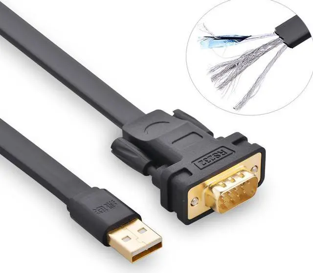 Alt view image 4 of 7 - USB to RS232 DB9 9 pin Serial Male Converter Adapter Cable 20206  Compatible with 10/8.1/8/7/RT/Vista/XP//2000 and Mac OS X 10.6 to 10.11 EI Capitan and Above with FTDI Chipset Gold Plated,1m, 20206