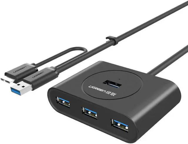 Main image of 4 Port USB 3.0 Micro USB OTG Hub Bus-powered data hub Super Speed up to 5Gb/s with Micro USB 3.0 OTG  , Compact Design for your Microsoft Surface, Ultrabooks and MacBook etc.20293