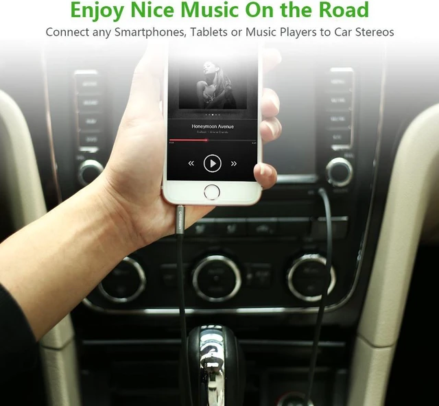 Alt view image 6 of 7 - 3.5mm male to male audio AUX extension cable, 3.5mm Auxiliary Audio Flat Design Cable Compatible for iPhone, iPad or Smartphones, Tablets, Media Players,0.5m/1.64ft 10723