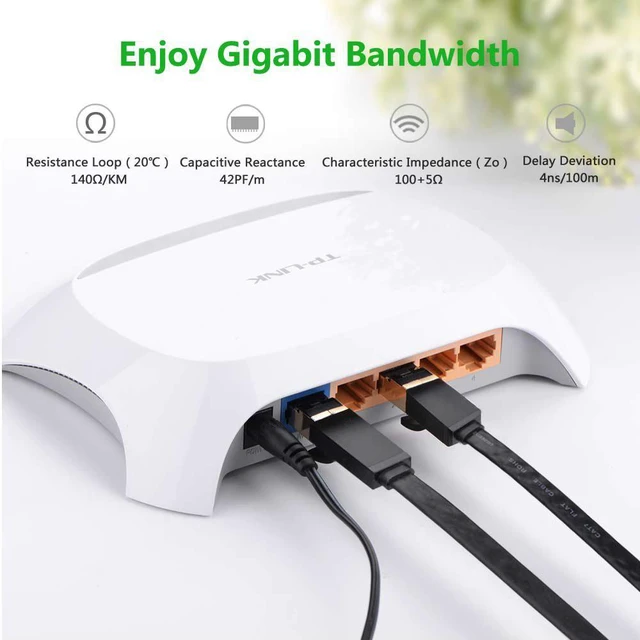 Alt view image 6 of 7 - Ethernet Cable,Ultra Durable High Performance Flat Cat7 RJ45 Ethernet Patch Cable 10Gbps 600Mhz S/STP Molded Network Lan Cable Stranded Copper, 10ft/3m 11262