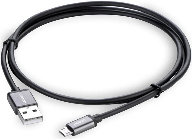 Main image of Micro USB2.0 cable, Micro USB 2.0 Male to USB A Male Charging and Sync Cable with Aluminum Case Compatible with Samsung Galaxy S4, S3, Note 2, HTC, Motorola, LG and More 10ft/3m, Black10827