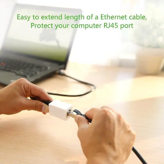 Alt view image 5 of 6 - RJ45 Coupler, In-Line Coupler Cat7/Cat6/Cat5e Ethernet Cable Extender Adapter Female to Female (White)20311