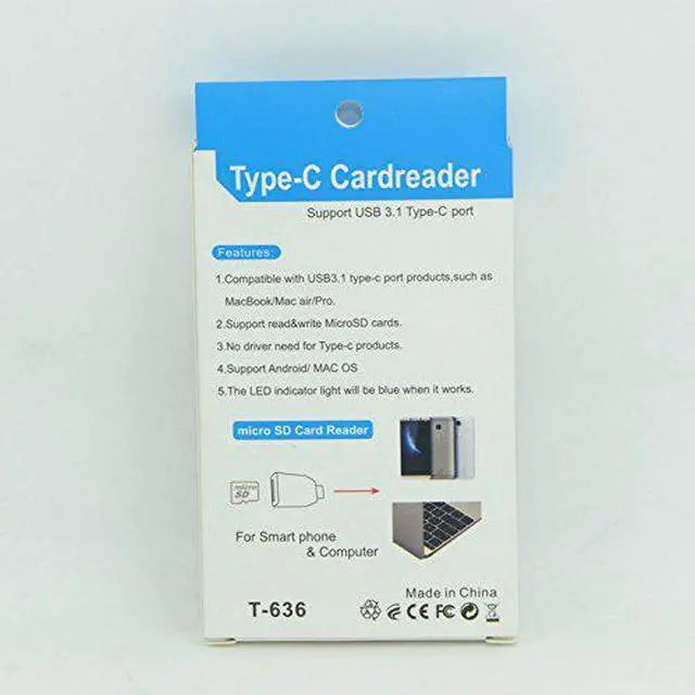 Alt view image 7 of 7 - USB 3.1 Type C USB-C to Micro SD SDXC TF Card Reader Adapter for Macbook & Cell Phone