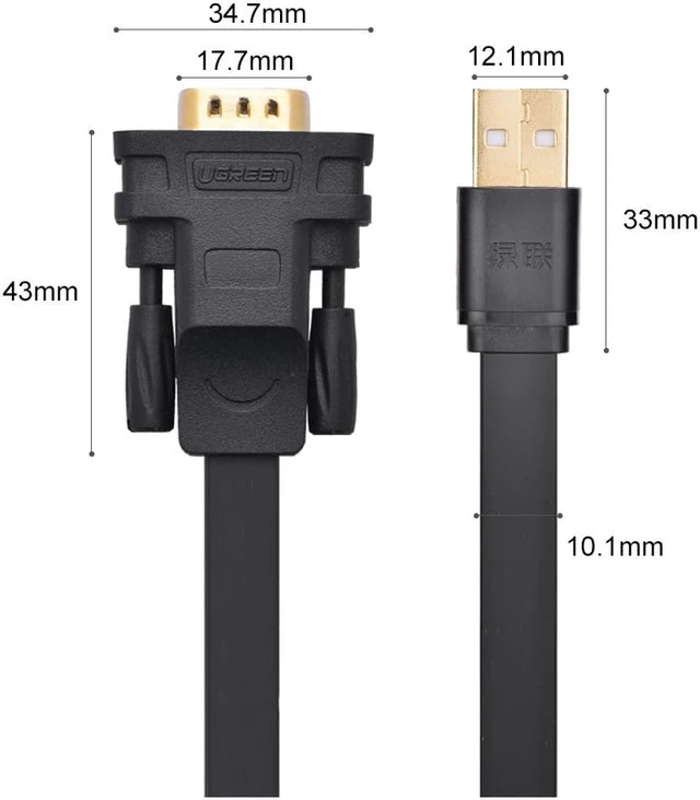 Alt view image 4 of 7 - USB 2.0 to RS232 DB9 Serial Cable Male A Converter Adapter with FTDI Chipset for Win8.1/8, Compatible with 8/7/Vista/XP//2000 and Mac OS X 10.6 and Above (10ft/3m)20221