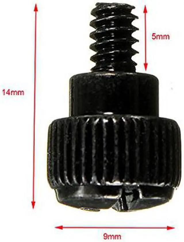Alt view image 2 of 7 - 10pcs New Computer Case Thumb Screws Black Size:6# 32X5mm,Computer/pc case straight twist screws