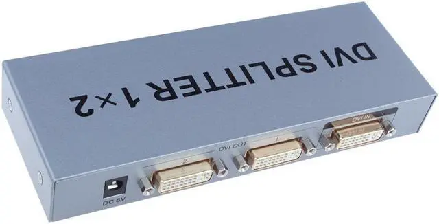 Alt view image 4 of 7 - DTECH 2 Port DVI Video Splitter Dual Monitor (1 in 2 out Splits 1 Video Signal to Dual Display) up to 1920x1200 Resolution Supports Cascade Connection(DT7023)