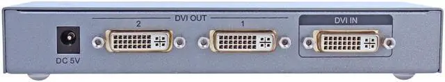 Alt view image 7 of 7 - DTECH 2 Port DVI Video Splitter Dual Monitor (1 in 2 out Splits 1 Video Signal to Dual Display) up to 1920x1200 Resolution Supports Cascade Connection(DT7023)