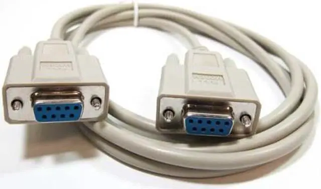 Alt view image 3 of 6 - (10ft/3m) RS232/DB9 Serial Extension cable, DB9 Female to Female Straight Through wired Serial RS232 Cable/Cord/Wire, RS232 DB9 female to female extention cable, DB9 Female/Female Cable