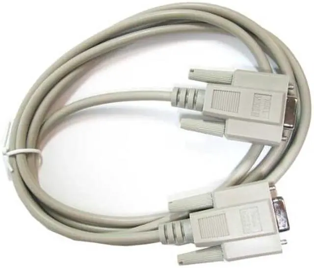 Alt view image 2 of 6 - (10ft/3m) RS232/DB9 Serial Extension cable, DB9 Female to Female Straight Through wired Serial RS232 Cable/Cord/Wire, RS232 DB9 female to female extention cable, DB9 Female/Female Cable