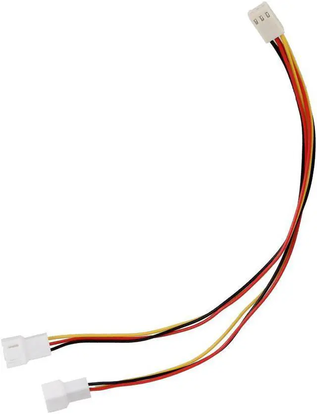 Main image of 3-Pin Female to 2 x 3-Pin Male Computer Case Fan Y Splitter Power Connector Adapter Cable,3 Pin to 2 x 3 Pin Computer Case Fan Y-Splitter Power Connector Adapter Cable