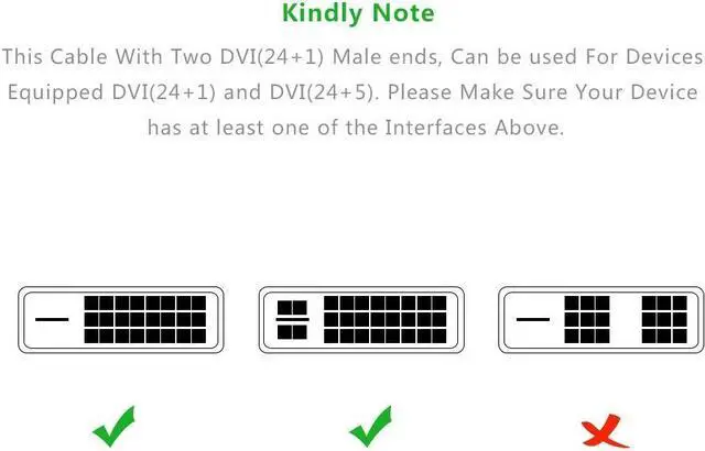 Alt view image 5 of 7 - (33ft/10m)  DVI  Extension cable ,DVI-D 24+1 Dual Link Male to Male Digital Video Cable Gold Plated with Ferrite Core Support 2560x1600 for Gaming, DVD, Laptop, HDTV and Projector 11609