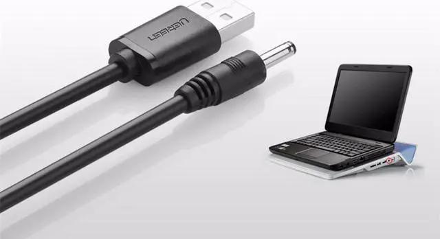 Alt view image 4 of 6 - UGREEN USB to DC3.5mm charging Converter adapter cable ,USB to DC3.5X1.35mm charger cable 3ft/1m ,through a computer USB Jack to power other 3.5mm devices 10376