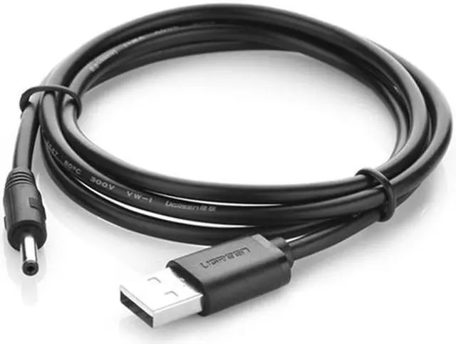 Alt view image 2 of 6 - UGREEN USB to DC3.5mm charging Converter adapter cable ,USB to DC3.5X1.35mm charger cable 3ft/1m ,through a computer USB Jack to power other 3.5mm devices 10376