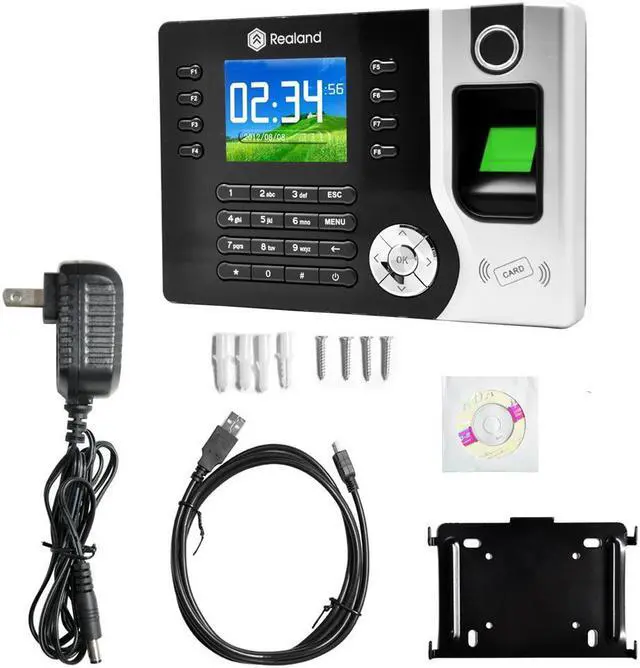 Alt view image 4 of 7 - Realand Biometric Fingerprint Attendance Time Clock + Id Card Reader + Tcp/ip + Usb NEW
