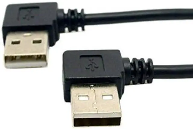 Alt view image 2 of 6 - (2 Pack) 90 Degree Left & Right Angled USB 2.0 A Male to USB Female Extension Adapter Cable (10cm/0.3ft,1PC right+1PC left adapter)