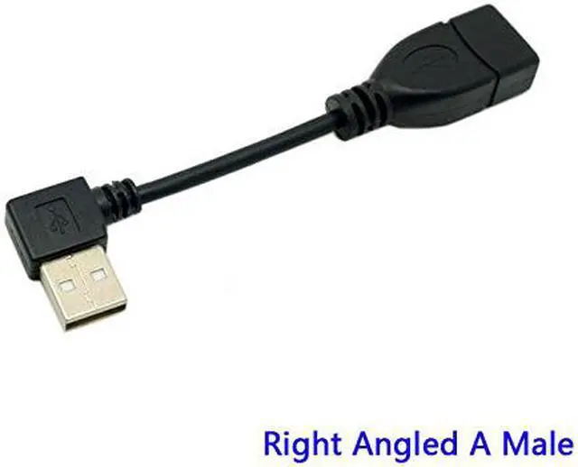 Alt view image 4 of 6 - (2 Pack) 90 Degree Left & Right Angled USB 2.0 A Male to USB Female Extension Adapter Cable (10cm/0.3ft,1PC right+1PC left adapter)