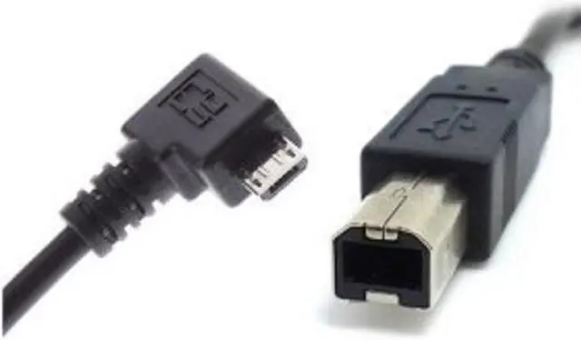 Alt view image 5 of 5 - Right Angled 90 Degree Micro USB OTG to Standard B Type Printer Scanner Hard Disk Cable 30cm/1ft