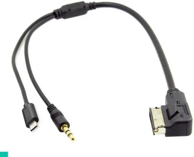 Main image of Media In AMI MDI to Stereo 3.5mm Audio & USB-C Aux Adapter Cable for Car VW AUDI 2014 A4 A6 Q5 Q7
