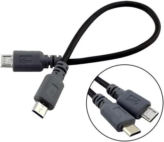 Main image of Micro USB M/M Short Extension cord,Micro USB Type B Male To Micro B Male 5Pin Converter OTG Adapter Lead Data Cable,Micro-USB M to Micro-USB M Short extension cable,1ft/30cm