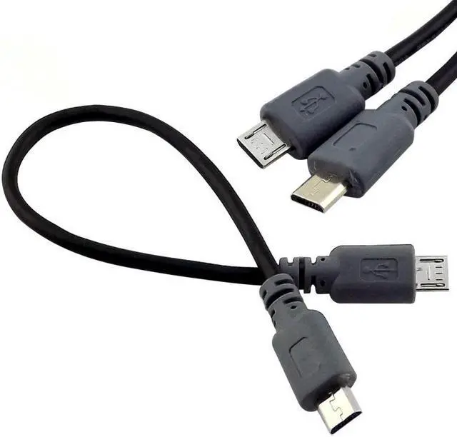 Alt view image 2 of 7 - Micro USB M/M Short Extension cord,Micro USB Type B Male To Micro B Male 5Pin Converter OTG Adapter Lead Data Cable,Micro-USB M to Micro-USB M Short extension cable,1ft/30cm