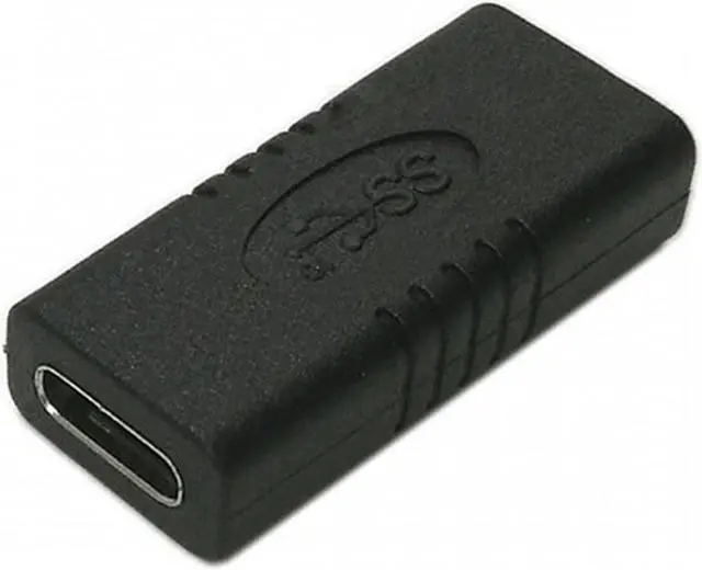 Main image of 10Gbps USB-C USB 3.1 Type-C 24 Pin Female to Female F/F Extension Adapter for Cell Phone & Laptop