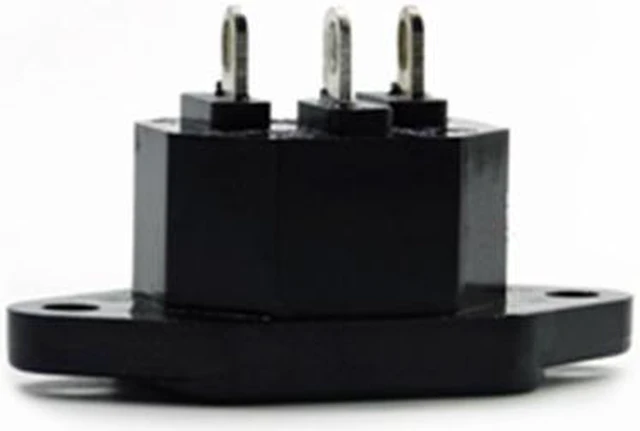 Alt view image 6 of 7 - (10 Pack) Screw Mount 3 Pins IEC320 C14 Inlet Power Plug Socket AC 250V 10A , IEC320 C14 Male 3Pin Panel Mounting Power Inlet Socket SA177 P40