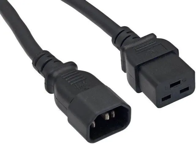 Alt view image 2 of 4 - AC Power Cord Extension, C14 to C19 ,IEC320 C14 to IEC320 C19 ,Heavy Duty 14 AWG Computer Power Cord - C14 to C19 - 14 AWG Power Cable - IEC 320 C19 to IEC 320 C14 Power Cord