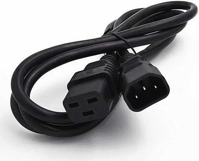 Alt view image 4 of 4 - AC Power Cord Extension, C14 to C19 ,IEC320 C14 to IEC320 C19 ,Heavy Duty 14 AWG Computer Power Cord - C14 to C19 - 14 AWG Power Cable - IEC 320 C19 to IEC 320 C14 Power Cord