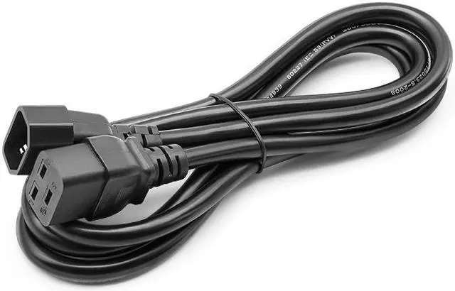 Alt view image 3 of 4 - AC Power Cord Extension, C14 to C19 ,IEC320 C14 to IEC320 C19 ,Heavy Duty 14 AWG Computer Power Cord - C14 to C19 - 14 AWG Power Cable - IEC 320 C19 to IEC 320 C14 Power Cord