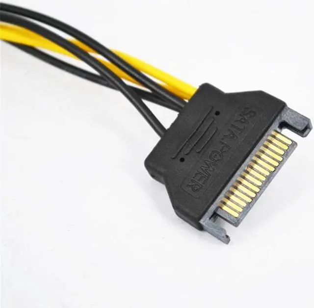 Alt view image 6 of 6 - SATA 15Pin to 6Pin PCI-Express Power converter Adapter Cable ,15-Pin SATA To 6-Pin PCI EXPRESS PCI-E Sata Graphics Converter Adapter Video Card Power Cable cord