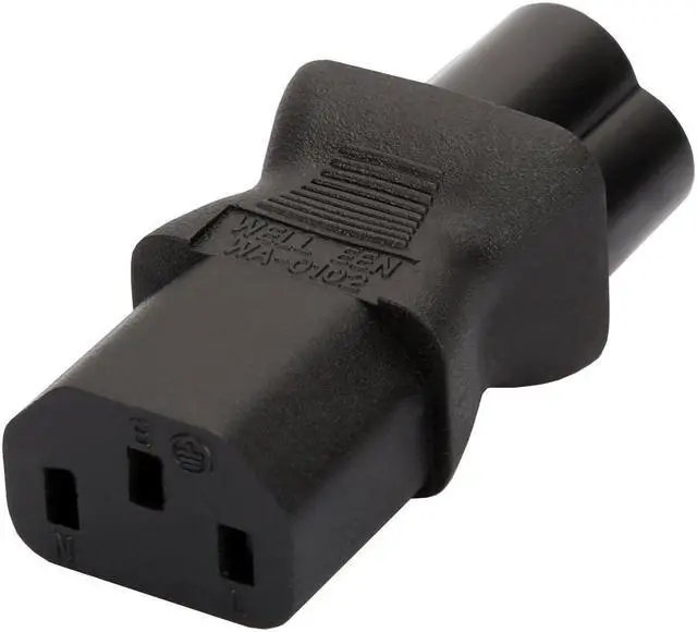 Alt view image 3 of 7 - (2 Pack)  IEC 320 C13 to C6 AC Power Adapter, Vellcon IEC 3Pole Female to Mickey Mouse 3Pole Male AC Converter, C6 to C13 AC Adapter