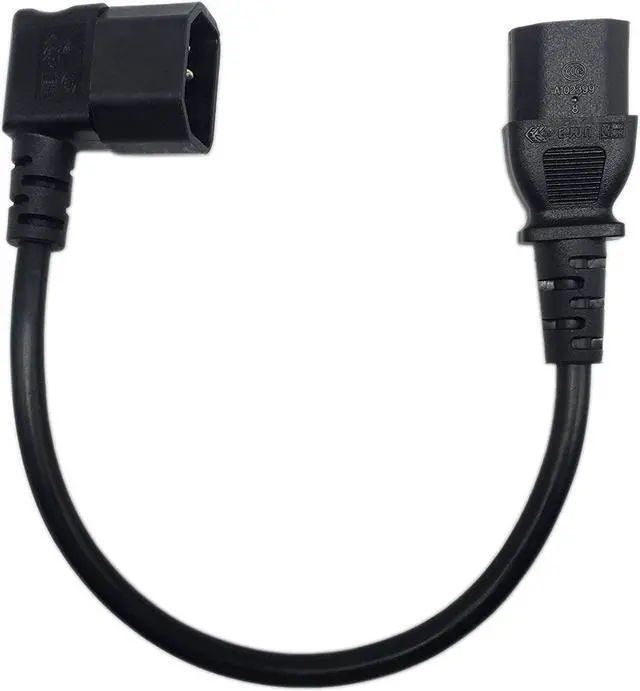Alt view image 5 of 7 - 2-Pack IEC C13 to C14 Elbow Plug Short Power Cord PC, 90-Degree Right Angle IEC C14 to C13 Computer Power Cord Replacement Cable, 18AWG,2ft/60cm