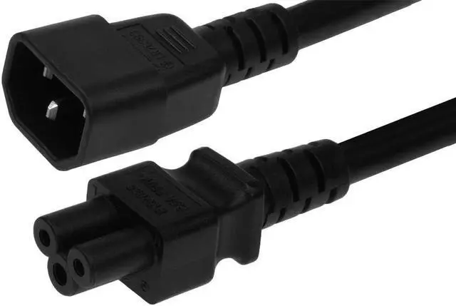 Alt view image 4 of 7 - C14 to C5  3 Prong Plug Cable, IEC 320 C14 3 Pin Male To C5 Female Receptacle Laptop Printer Power Adapter IEC 320 C14 to C5 Adapter Converter C5 to C14 AC Power Cable 3 Pin IEC320 C14 Connector