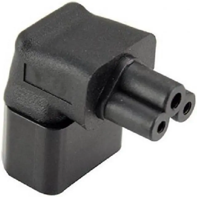 Alt view image 5 of 6 - [2 Pack] IEC 320 C14 to C5 Right Angle AC Power Plug Adapter,  IEC 3Pole Male to C5 Mickey Mouse 90Degree Angle AC Converter, C14 to C5 Vertical Angle AC Connector Adapter, Black Color