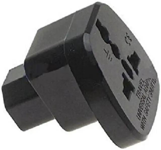 Alt view image 4 of 6 - (2 Pack) Tekit IEC C14 to Universal Female AU US UK EU C13 Safe Socket Power Adapter AC Plug,Power Adapter Black Female Socket To Pro IEC 320 PDU UPS C14 Plug Power Adapter Converter Universal socket