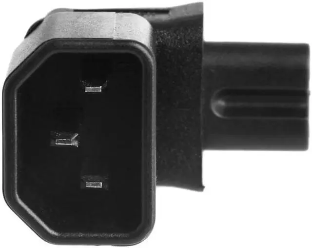 Alt view image 6 of 7 - (2 Pack)IEC 320 C14 to C7 Elbow Plug Power Converter Travel Plug Adapter, IEC 320 C14 Male to C7 Figure-8 90-Degree Angle Electrical Adapter, C14 to C7 Up/Down Angle Power Connector
