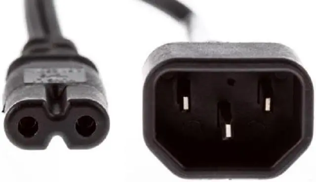 Alt view image 7 of 7 - Standard Molded IEC 320 C14 Socket to IEC C7 Plug AC Power Adapter Cable , Standard AC Power Cord, 10A/110-250V, C14 to C7, (IEC-60320-C14 to IEC-60320-C7)