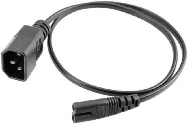 Alt view image 3 of 7 - Standard Molded IEC 320 C14 Socket to IEC C7 Plug AC Power Adapter Cable , Standard AC Power Cord, 10A/110-250V, C14 to C7, (IEC-60320-C14 to IEC-60320-C7)