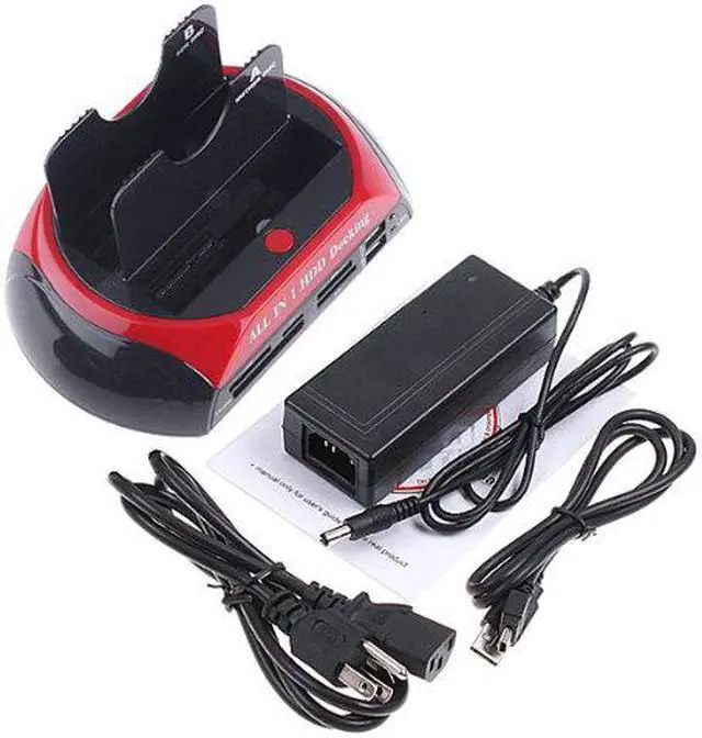 Alt view image 2 of 7 - All In 1 Docking Station for 2.5"/3.5" HDD Sata/ide Hard Disk box USB2.0 Card Reader External Storage Enclosure for Computer ,2.5''/3.5'' SATA Multi-Function HDD Docking Station SATA Hard Disk Base